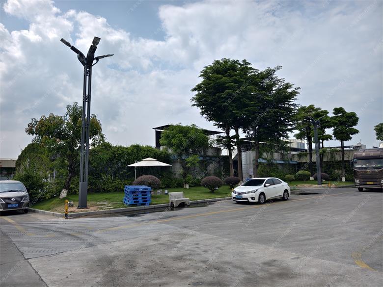 商友照明定制景观路灯助力惠和硅制品有限公司照明亮化建设